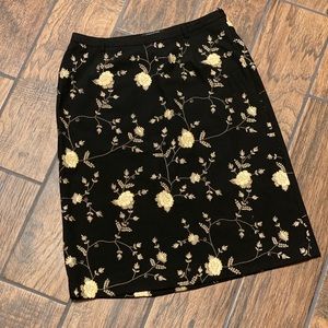 Vintage Karen Kane Embroidered Skirt